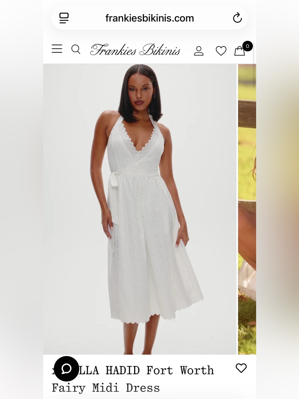 NWOT Frankie’s bikinis Bella hadid dress